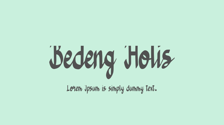 Bedeng Holis Font