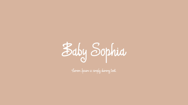 Baby Sophia Font Family