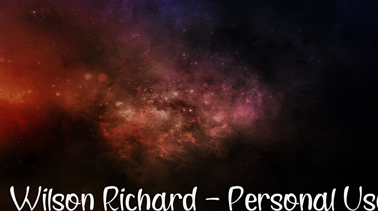 Wilson Richard - Personal Use Font