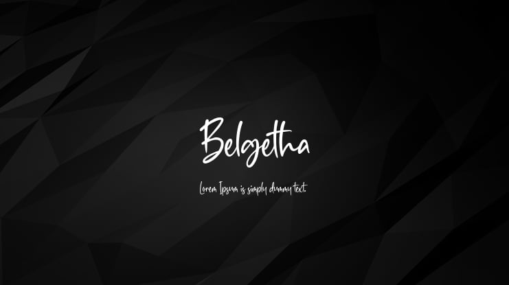 Belgetha Font