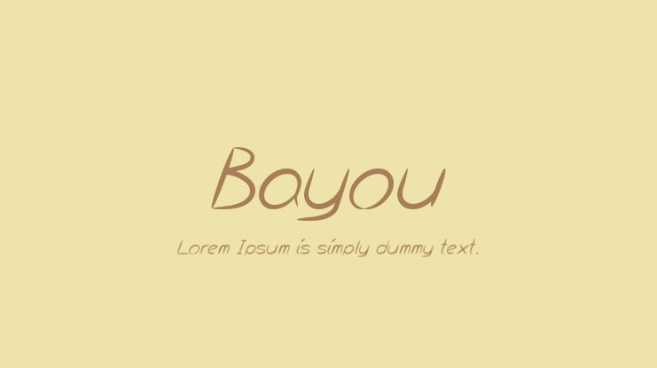 Bayou Font
