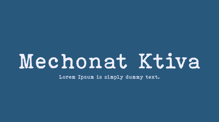 Mechonat Ktiva Font