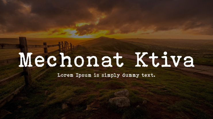 Mechonat Ktiva Font