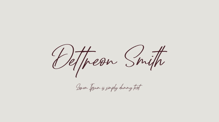 Dettreon Smith Font