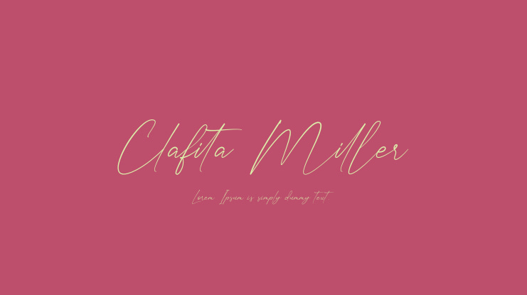 Clafita Miller Font