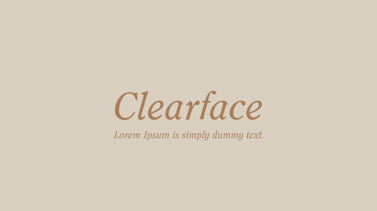 Clearface Font