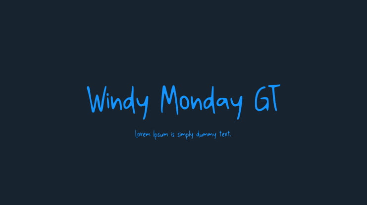 Windy Monday GT Font