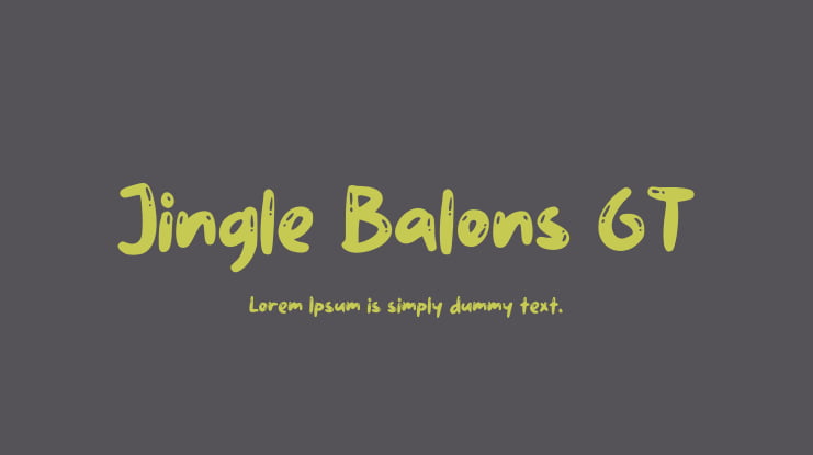 Jingle Balons GT Font