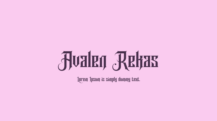 Avalen Rekas Font