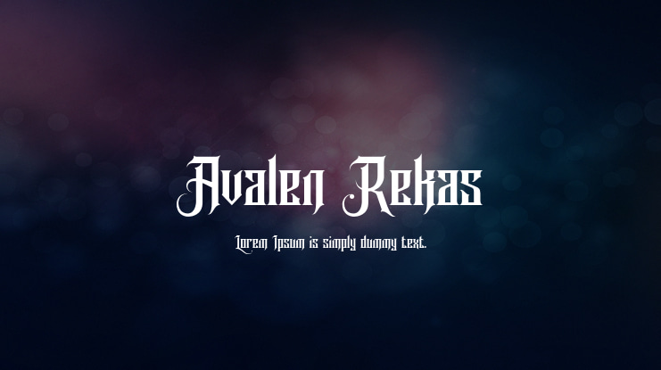 Avalen Rekas Font