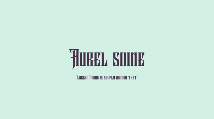 Aurel shine Font