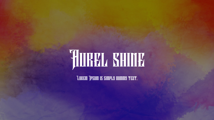 Aurel shine Font