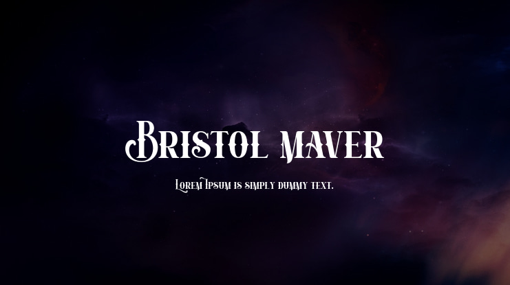 Bristol maver Font