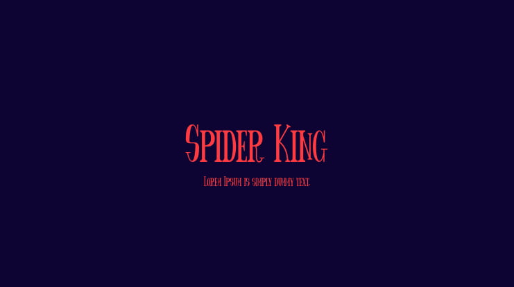Spider King Font