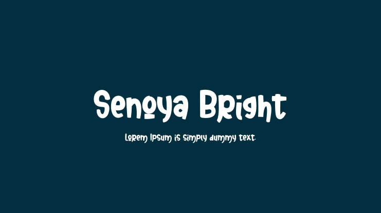 Senoya Bright Font