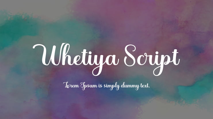 Whetiya Script Font