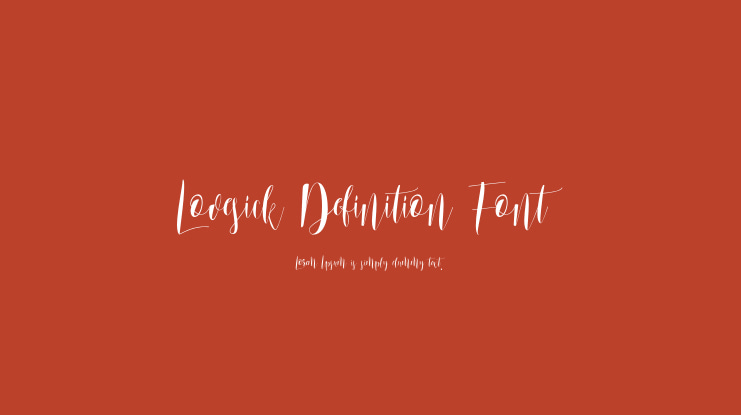 Lovesick Definition Font