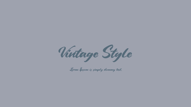 Vintage Style Font