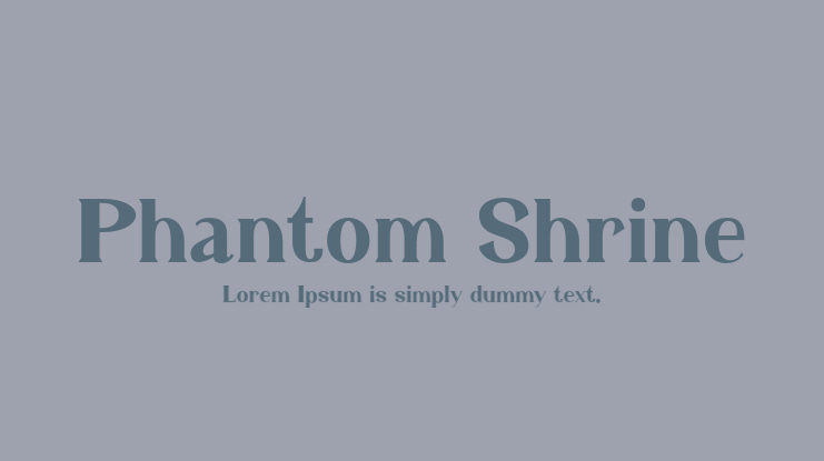 Phantom Shrine Font