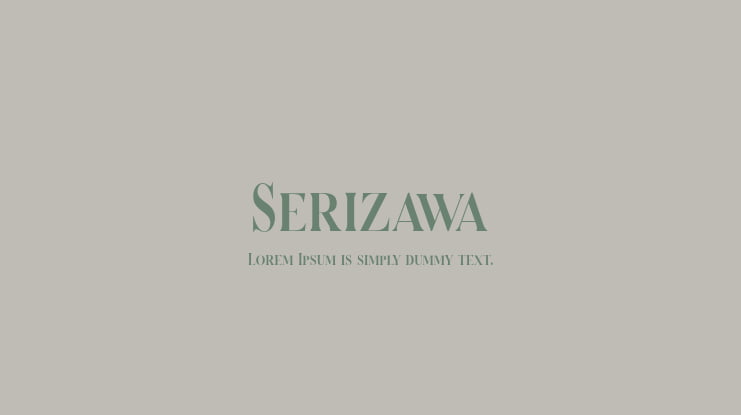 Serizawa Font