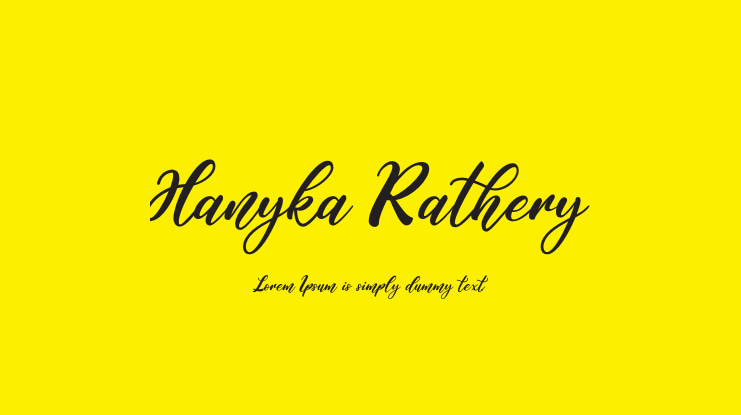 Hanyka Rathery Font