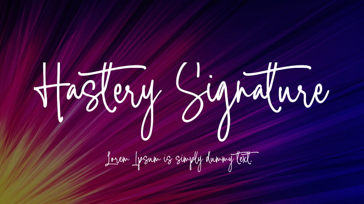 Hastery Signature Font