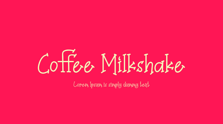 Coffee Milkshake Font