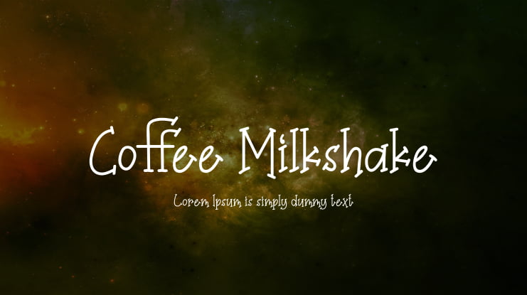 Coffee Milkshake Font