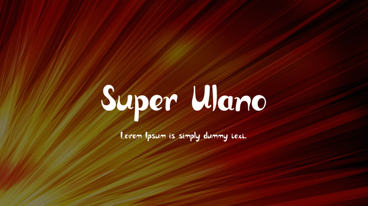 Super Ulano Font