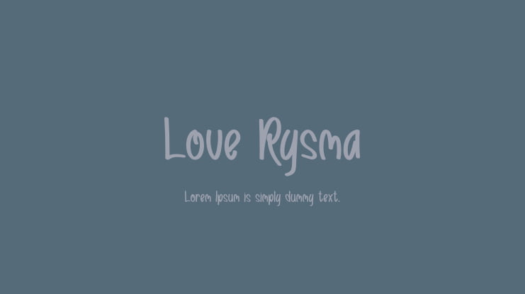 Love Rysma Font
