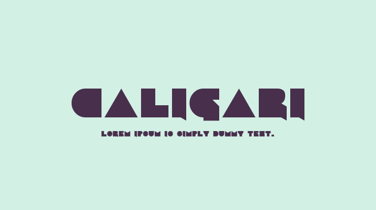 Caligari Font