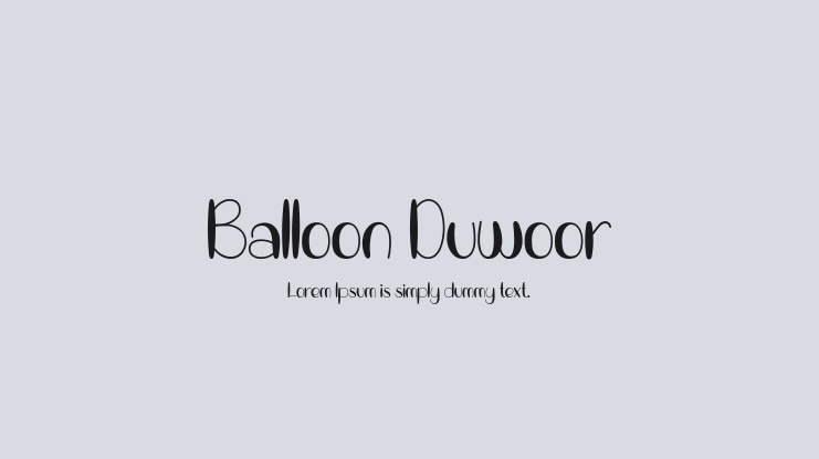 Balloon Duwoor Font