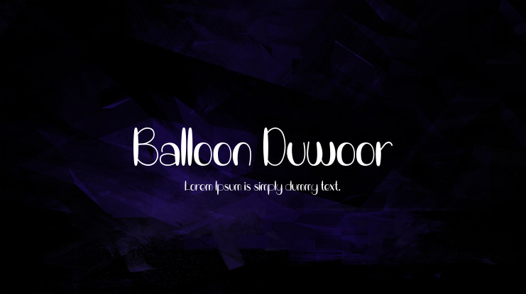 Balloon Duwoor Font