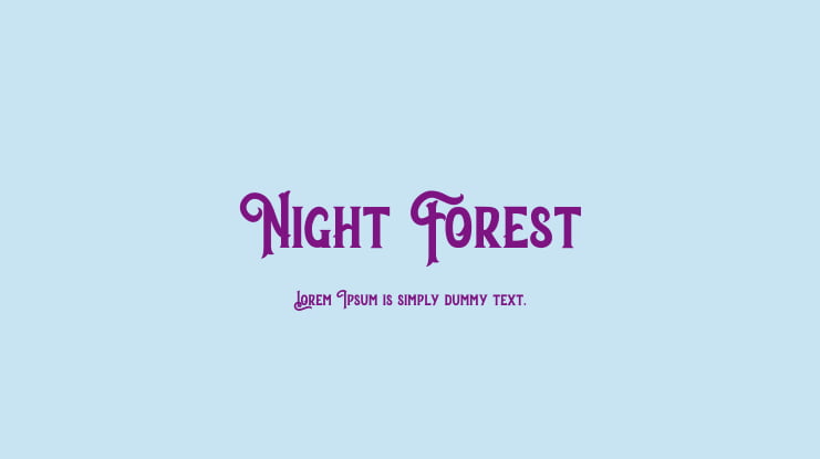 Night Forest Font