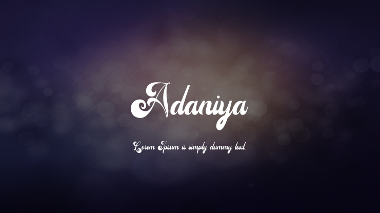 Adaniya Font