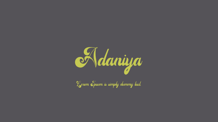 Adaniya Font