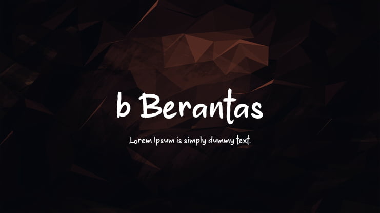 b Berantas Font