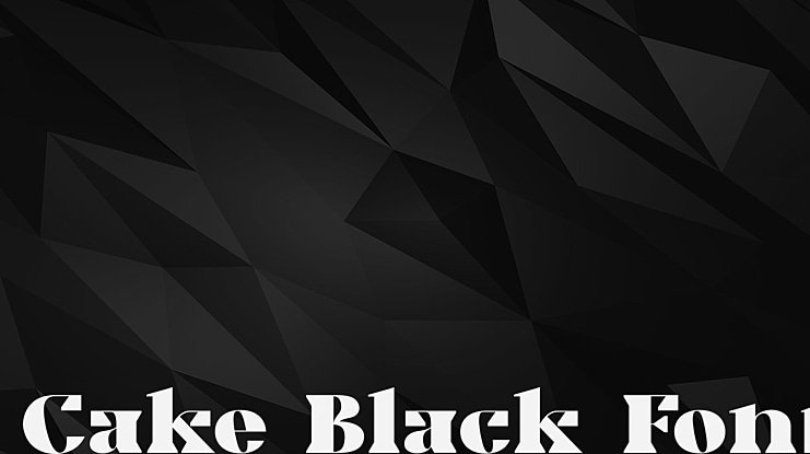 Cake Black Font
