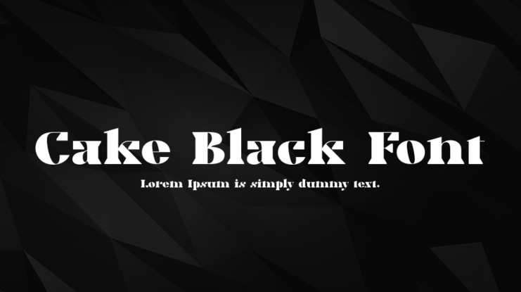 Cake Black Font