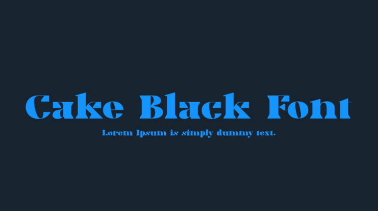 Cake Black Font