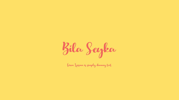 Bila Seyka Font
