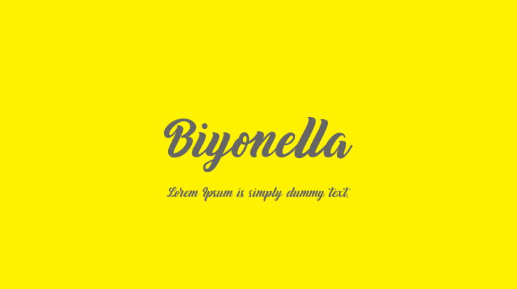 Biyonella Font