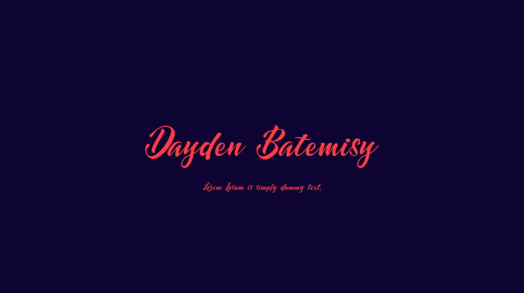 Dayden Batemisy Font