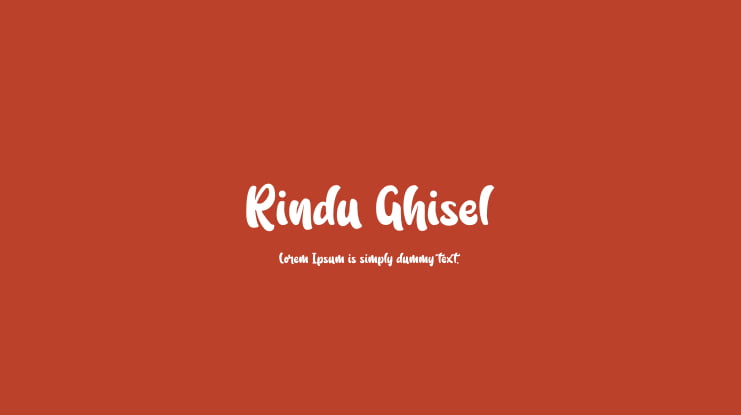 Rindu Ghisel Font