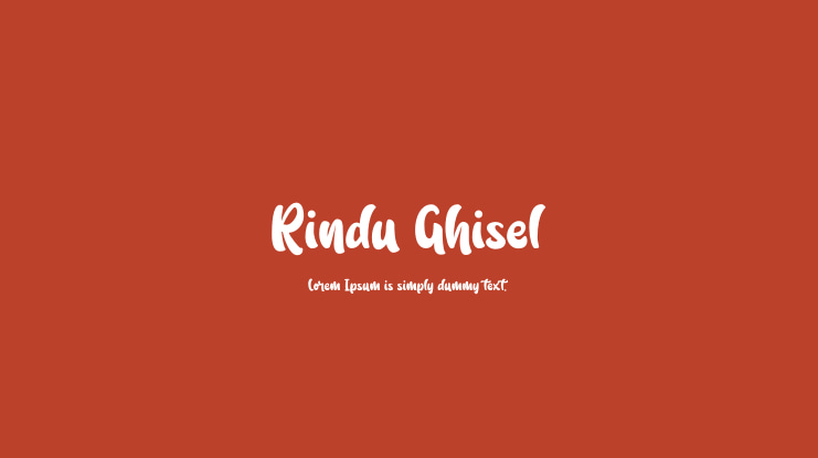Rindu Ghisel Font