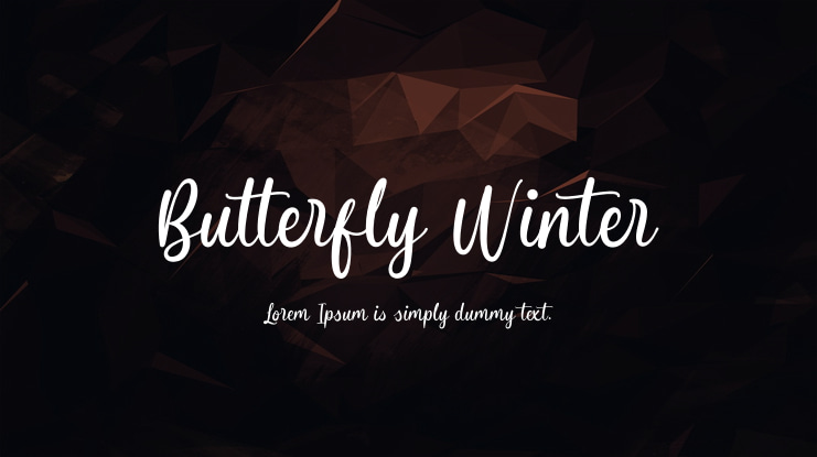 Butterfly Winter Font
