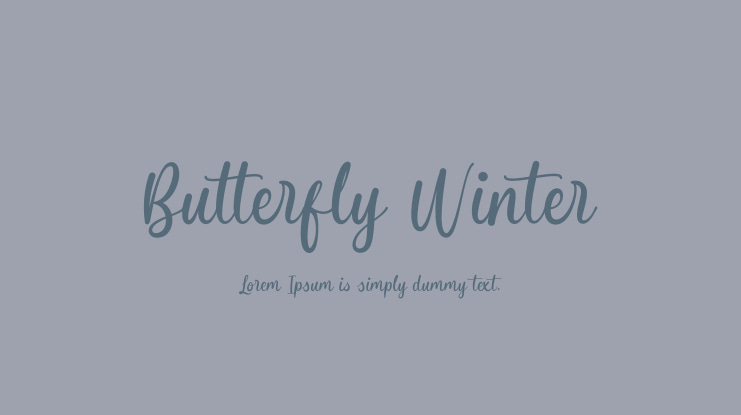 Butterfly Winter Font