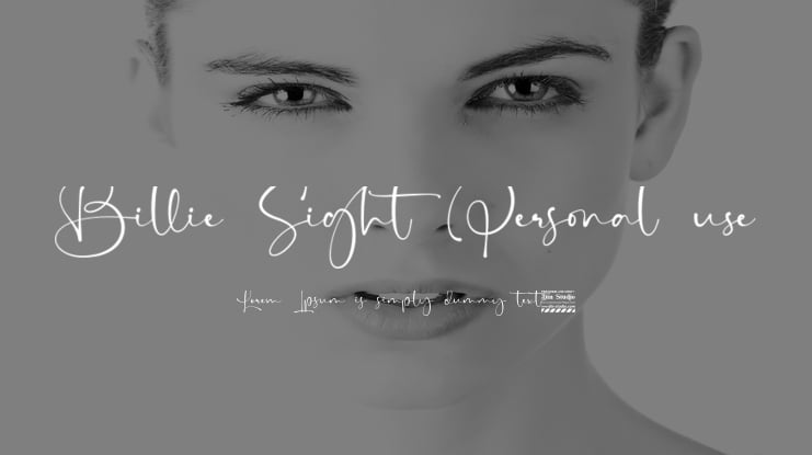 Billie Sight Personal use Font
