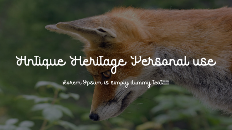 Antique Heritage Personal use Font