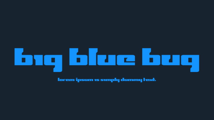 Big Blue Bug Font Family